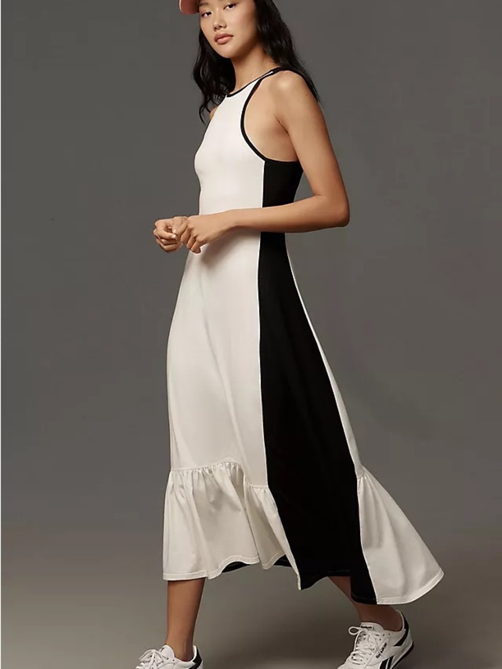 Anthropologie Colorblock Maxi Dress in Black and White Daily Practice